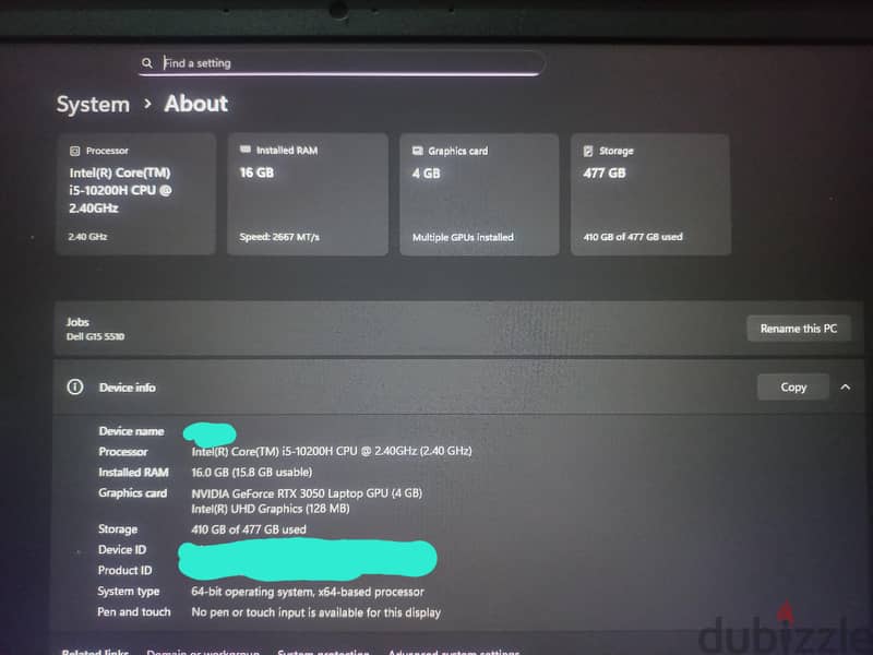 dell g15 5510 3