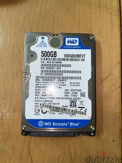 WD HDD 500G