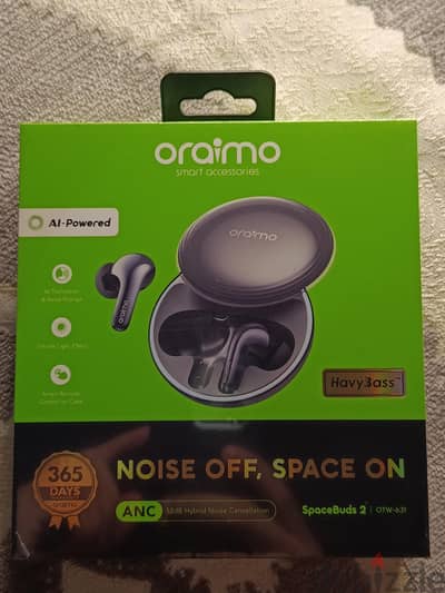 Oraimo Spacebuds 2 | 6 mics سماعات بلوتوث ايربودز اوريمو ٦ مايكات