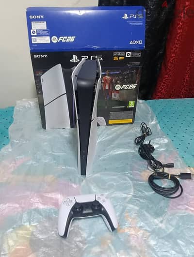 ps5 slim digital bundle fc26 825gb بحالة الجديد