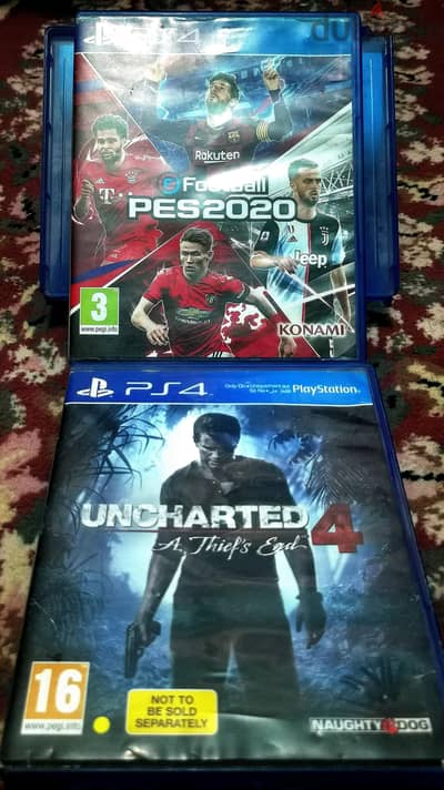 Uncharted 4 - PES 2020 - Ps4 Original Disc - Used