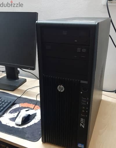 جهاز كمبيوتر HP Z420 مع 16 جيجا رام و كارت GTX660