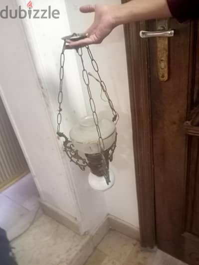 2 نجفة حجم صغير نحاس بورسلين