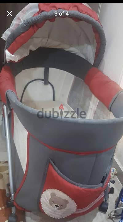 سرير اطفال  بعجل ومستويات ومرتبه