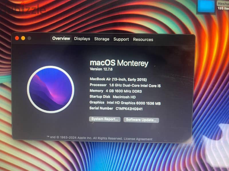 MacBook Air 2017 – Core i5 – 8GB RAM 8