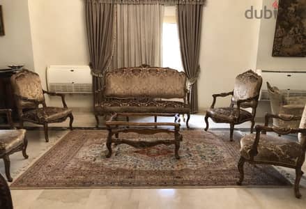 Salon 6 pieces (4 chairs , 1 sofa , and table)