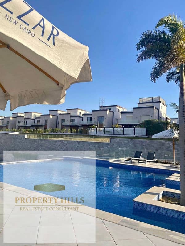 Villa at a 45% cash discount - Master rooms with a sea view - Land view - Azar - Fifth Settlement