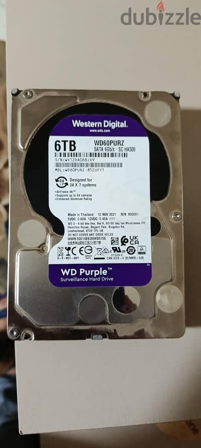 Hard Disk purple 6TB