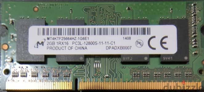 رامات لاب توبDDR3L فولت منخفض  1.35V تردد1600 شريحتين 4+2 جيجا