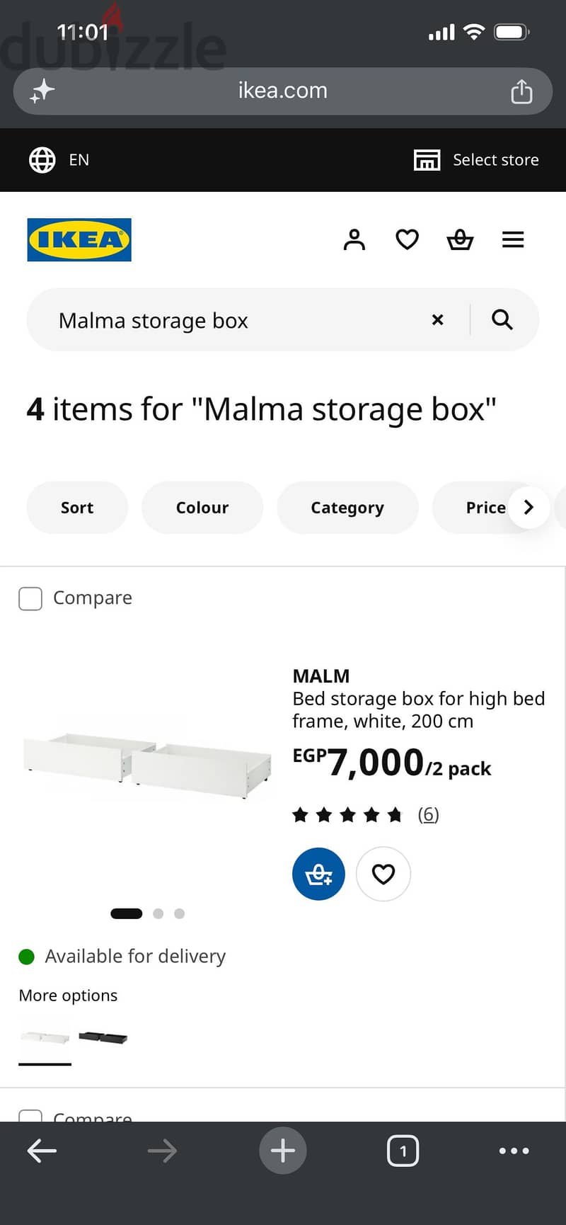 Ikea bed frame with 2 drawers 3