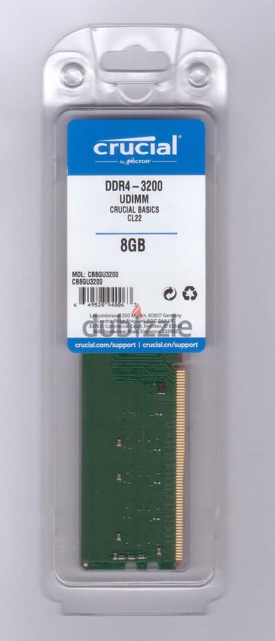 Ram Crucial 8GB DDR4 - 3200 CL22