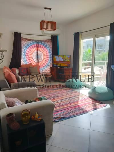 شاليه متشطب بالكامل غرفتين للبيع في امواج الساحل الشمالي دايركت لاجون فيو Amwaj North Coast