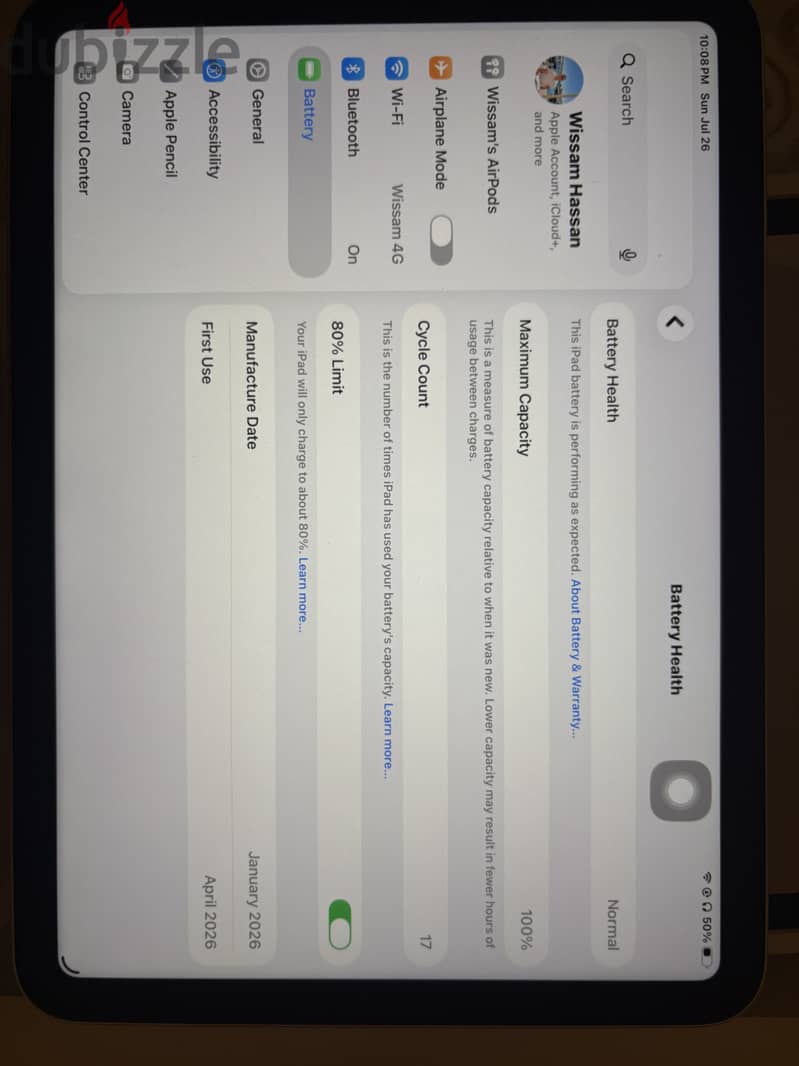 Ipad A16 - 11Generation -128GB 3