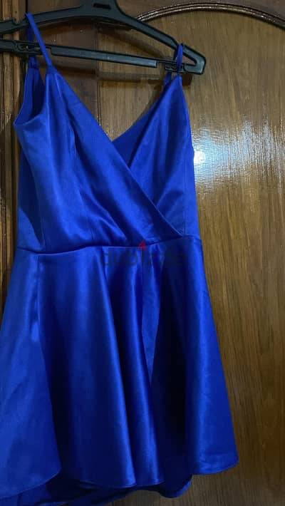 short blue dress