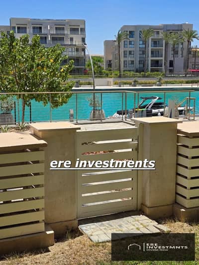 Chalet with a first-row view of the marina, fully finished, ready for immediate occupancy, for sale in Marassi Marina 2, North Coast