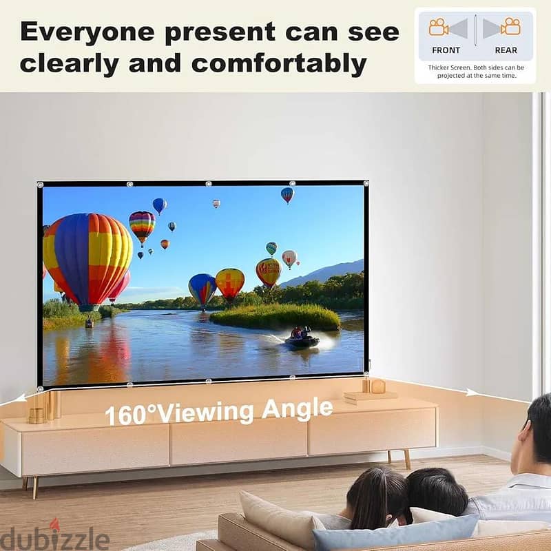 150 Inch Projector Screen 16:9 Aspect Ratio 2