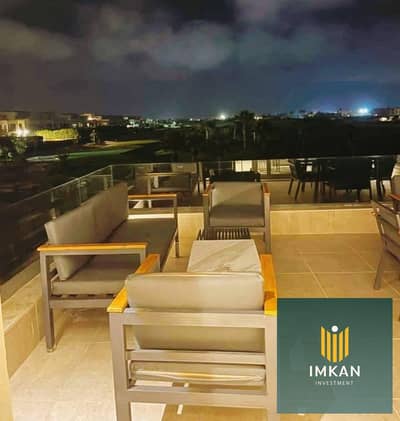 Apartment for sale in Sarai Compound, Mostakbal City, at a special price; features a view of the landscape and swimming pools. Payment plan available