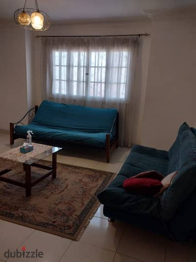 Furnished apartment for rent, Degla Maadi, ground floor, air-conditioned