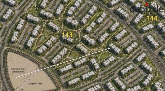 Apartment for sale in Madinaty in B14, area 142m, with the largest view, wide garden for the group, in the best location, and a floor next to Madinaty Spine, with the longest period until 2034.