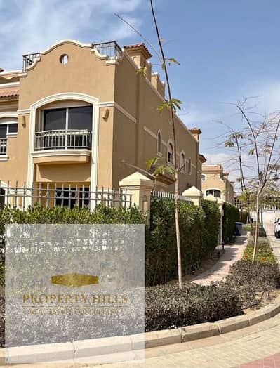 Ready villa for immediate sale in Al-Wazzar neighborhood next to Carrefour with a special discount from La Vista View, swimming pool, and landscaping - Patio Prime - Al-Shorouk 2