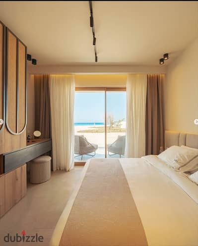 fully finished chalet for sale with the marina view in Marina 5,Lesan El Wozara, North Coast.