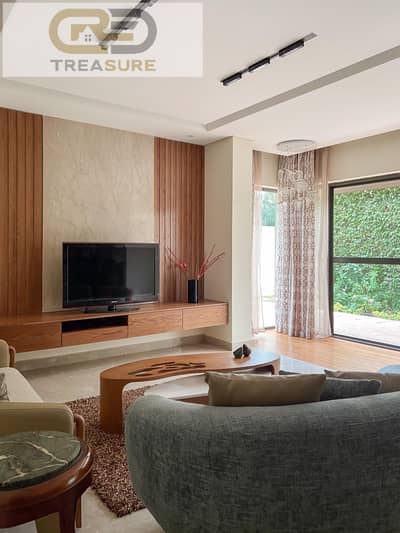 شقة مع جاردن مفروشة للإيجار في ليك فيو ريزيدنس -  Lake View Residence - التجمع الخامس