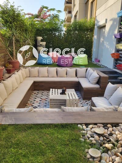 Luxury 185m Semi-Furnished Ground Apartment For Rent with 20m Private Garden in Eastown 5th Settlement New Cairo