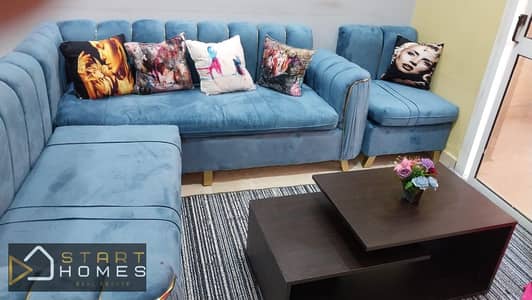 Furnished 70-square-meter, two-bedroom apartment for rent in Madinaty (B11); air-conditioned. Suitable for those seeking a quiet location and a great