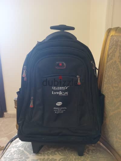 new school bag with rollers || شنطه جرار جديده