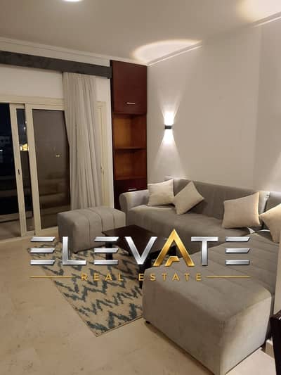 studio 90m with garden furnished  for rent at village gate compound new cairo super lux finished