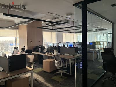 مقر إداري 200م مكيف للإيجار في تريفيوم سكوير على التسعين الشمالي مباشره التجمع الخامس