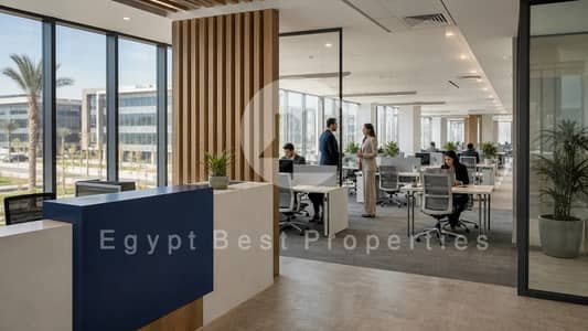 مكتب 1122م متأجر بالدولار للبيع قسط في 5A Waterway  للبيع في واترواي التجمع الخامس القاهرة الجديدة
