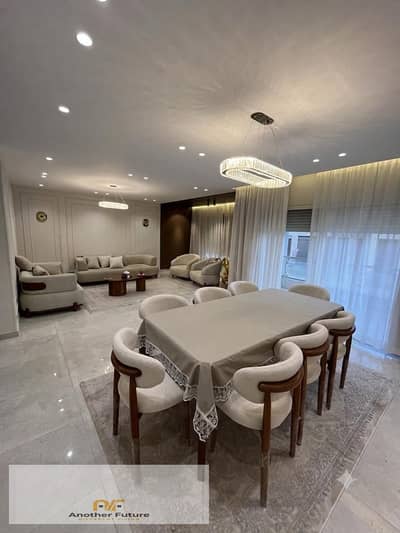 Fully furnished apartment for rent in the Cairo University Compound, directly on the Dahshour Link Road, Sheikh Zayed.