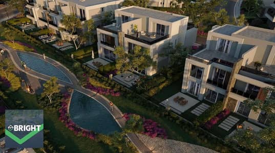 Villa for sale in the patio town combines balanced space with privacy