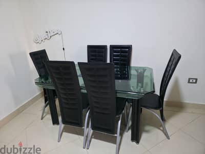 Dinning table  used with  6 chairs