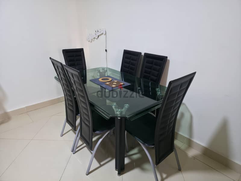 Dinning table  used with  6 chairs 1