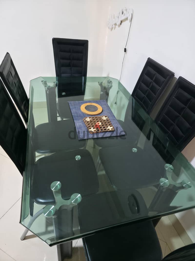 Dinning table  used with  6 chairs 3