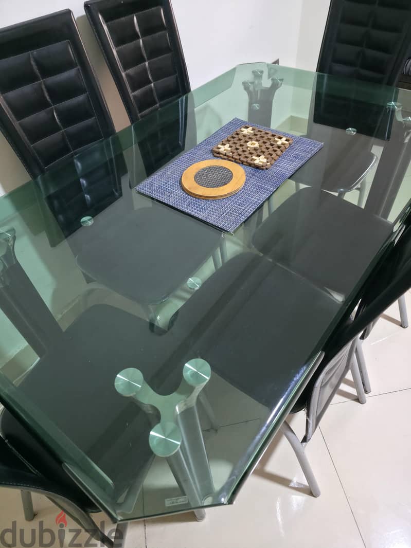 Dinning table  used with  6 chairs 6