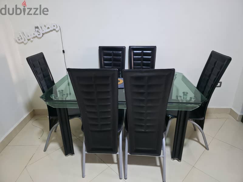 Dinning table  used with  6 chairs 8