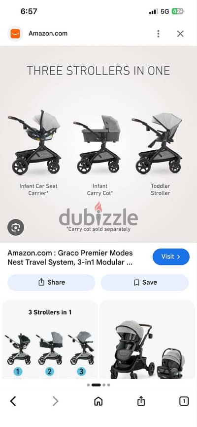 Graco 3in1 stroller travel system