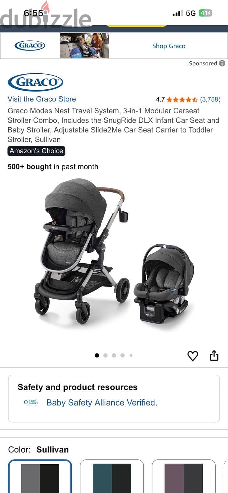 Graco 3in1 stroller travel system 5