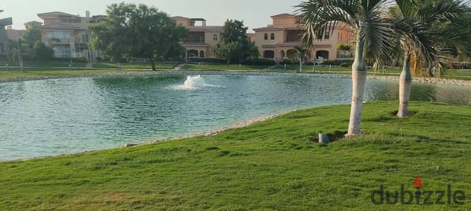 For sale, Villa Model E in Madinaty, view of lakes and golf with kitchen and air conditioning, super lux