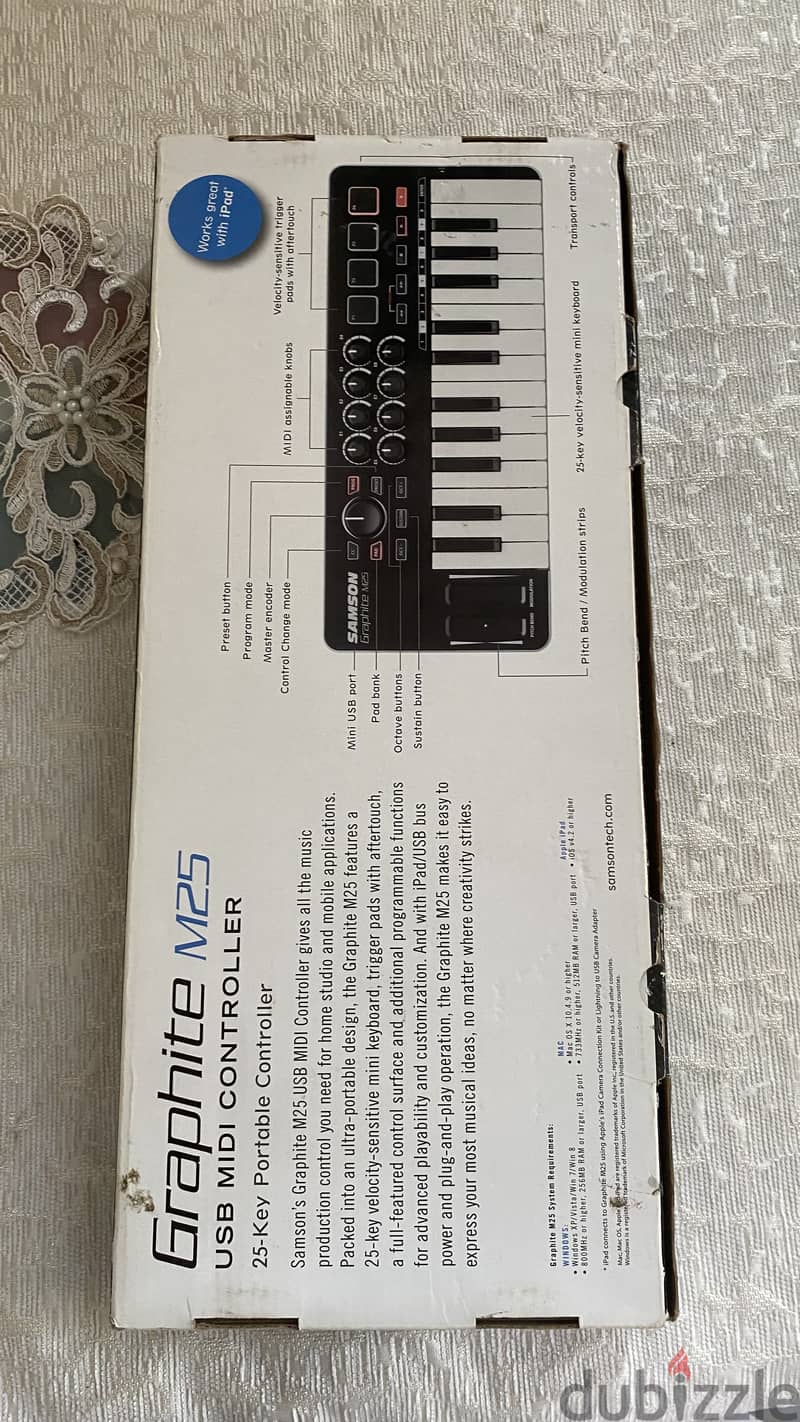 Samson midi controller 25-Kay portable controller  5