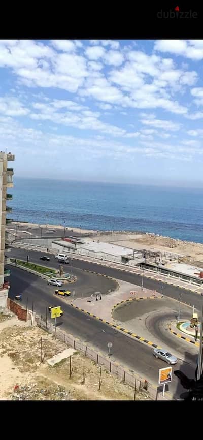 Furnished apartment for rent – Miami – Side view of the sea and the corniche   Location: Miami – Alexandria Corniche  The apartment is very distinctive and divided as follows:  Two large bedrooms (each bedroom has 2 beds)