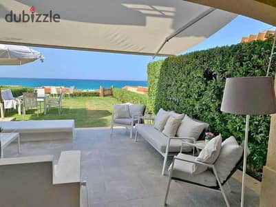 130m with garden and get immediate delivery fully finished chalet first row on the sea for sale in La Vista Ray Ain Sokhna near Porto Sokhna