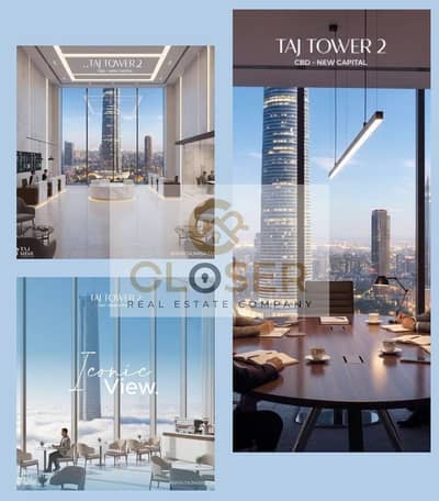 محل تجارى مميز فى Taj Tower 2 صف اول على محور بن زايد و البرج الايقونى بالتقسيط علي 10 سنين