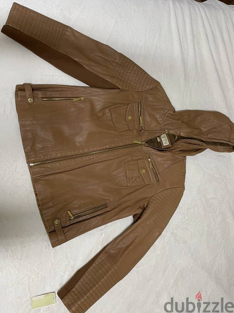 Leather jacket michael kors 2