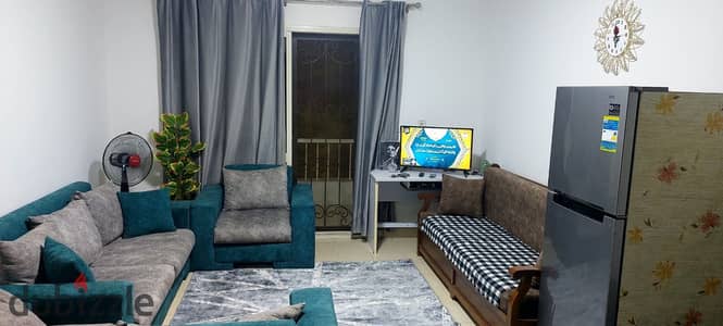 Apartment for rent, furnished, air-conditioned, First Neighborhood, Sheikh Zayed