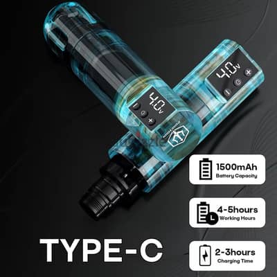 The Poseidon wireless tattoo pen