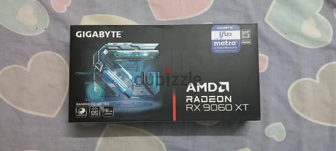 كرت شاشة GIGABYTE RX 9060 XT 16 GB GAMING OC ICE جديد استعمال اسبوعين